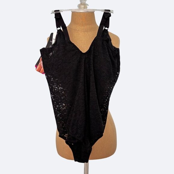 Maidenform Body Shaper Built in Bra Firm Control Lace Black 40D NWT $60 - Picture 7 of 11